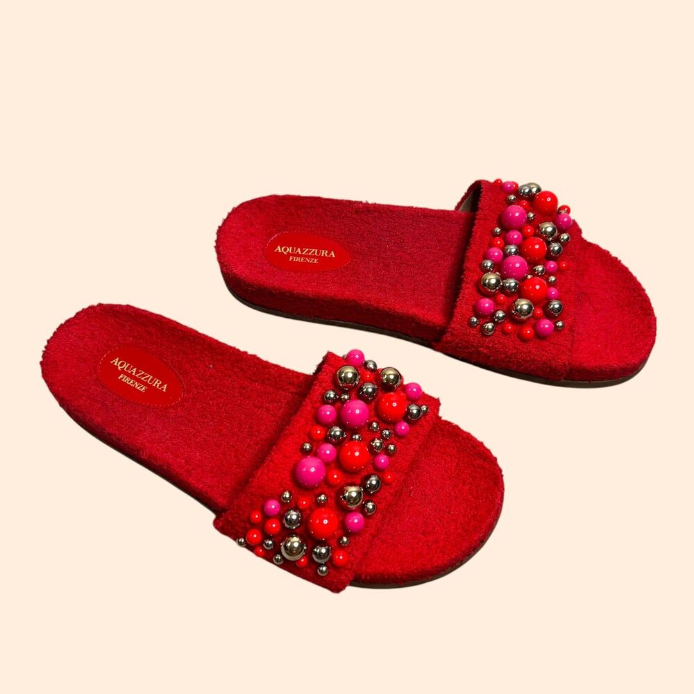 Aquazzura Bon Bon Pool Slides